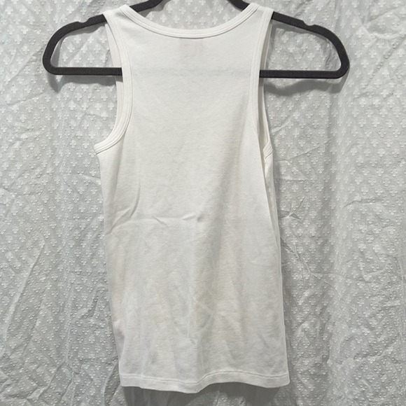 TORY BURCH • white embellished tank top SMALL - Picture 5 of 5